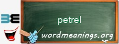 WordMeaning blackboard for petrel